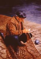 Ann James Massey - Fisherman Mending His Net